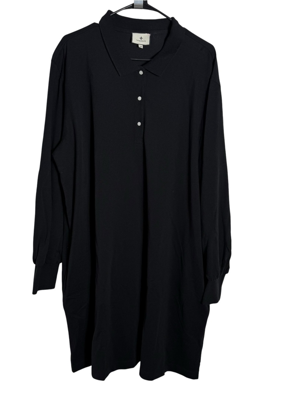 Tuckernuck Black Pique Polo Dress XXXL NWT Pockets - Picture 2 of 13